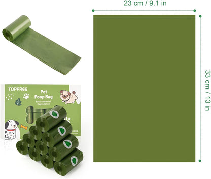 Topfree Dog Poop Bags – 18 Rolls, 180 Bags